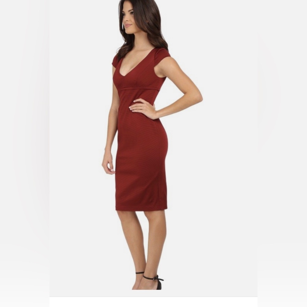 Adrianna Papell Ottoman red cocktail dress
